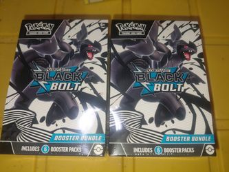 5 black bolt booster bundles pokemon tcg new sealed