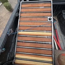 Custom Redwood & Cor-Ten Steel Gate Landscape Design Build 