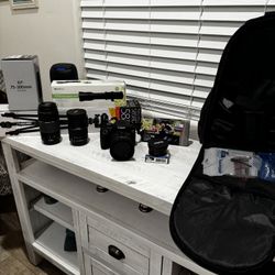 Canon Rebel T7 + Lenses + Filters + Camera Bag - Excellent Condition - Complete Kit