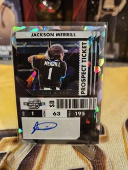 Jackson Merrill 2022 Panini /23 Contenders Prospect Ticket Optic #PTO-JM Padres
