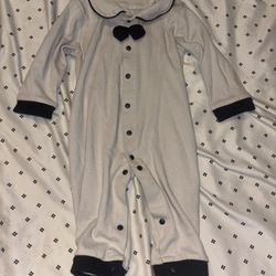 Baby Addams Family Costume 6-12M Pubert Gomez Romper