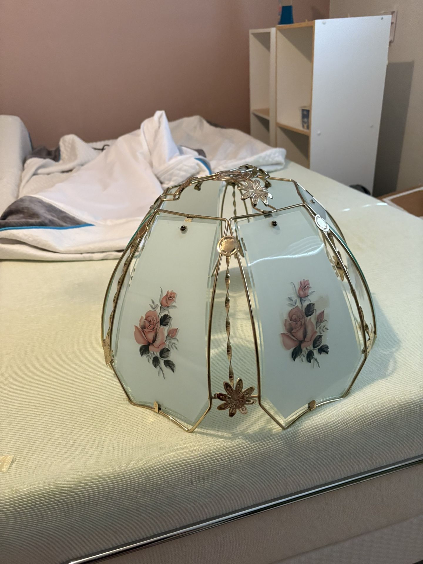 Ok Lighting Glass Rose Panel Globe For Lamp