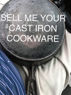 Buying cast iron pots pans skillets and Dutch ovens.