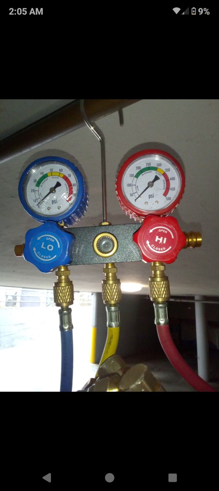 HVAC Air Conditioning Aluminum Manifold Gauge Set W/Hoses A/C