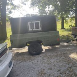 Truck Bed Trailer With Home Made Camper 