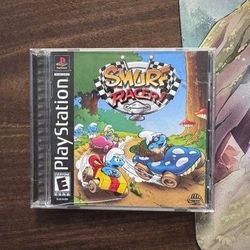 Smurf Racer PlayStation Video Game Disc Case Manual SLUS 01309 Very Good ESRB Ev