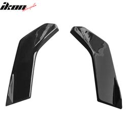 Fits 2022-2026 Toyota GR86/Subaru BRZ IKON Style Rear Bumper Aprons Gloss Black ABS
