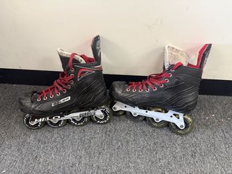 SZ 9 Bauer XR300 Roller Hockey Skates Hi-Lo Good Condition barely used wheels