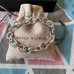 David Yurman Oval Link Chain Bracelet in Sterling Silver 8.26" Length