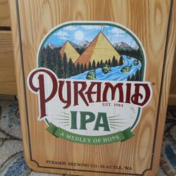 Pyramid IPA Wooden Beer Advertising Sign