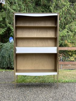 Vintage Mid-Century Modern Industrial  Bookcase Display Cabinet  Thumbnail