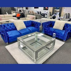Diamond Tufted Velvet Sofa Set 2pc!!