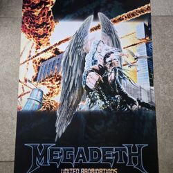Megadeth United Abominations Poster Heavy Metal Grunge Music 2007