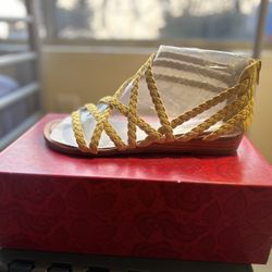 Carlos By Carlos Santana Women's Yellow Strappy Flat Sandals 