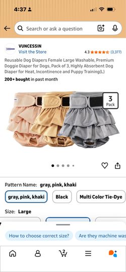 Reusable Dog Diapers Female