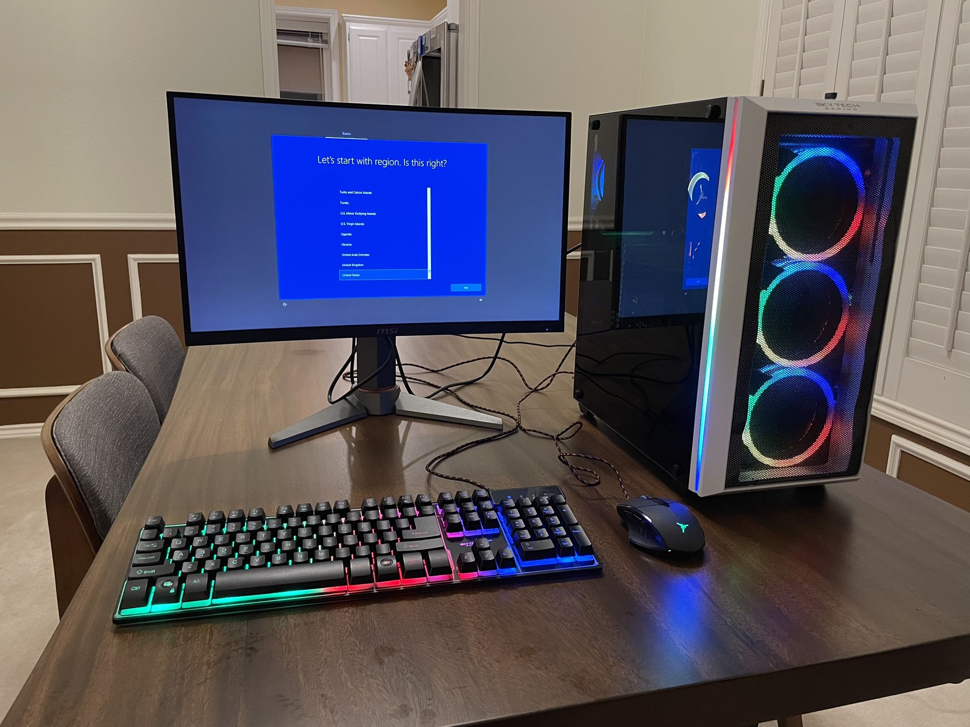 Gaming Computer And Monitor