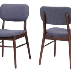 Collette Fabric And Walnut Dining Chairs By Christopher Knight Home