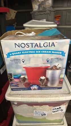 Ice cream maker 4 qt electric used once