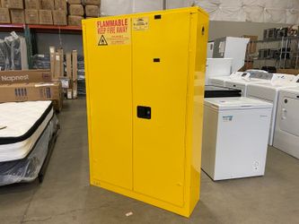 GRAINGER Condor Yellow 2 Door Flammable Storage Cabinet with Key