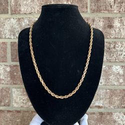 Solid Rose Gold Rope 5mm 22”