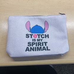 Disney Stitch Zippered Makeup Bag