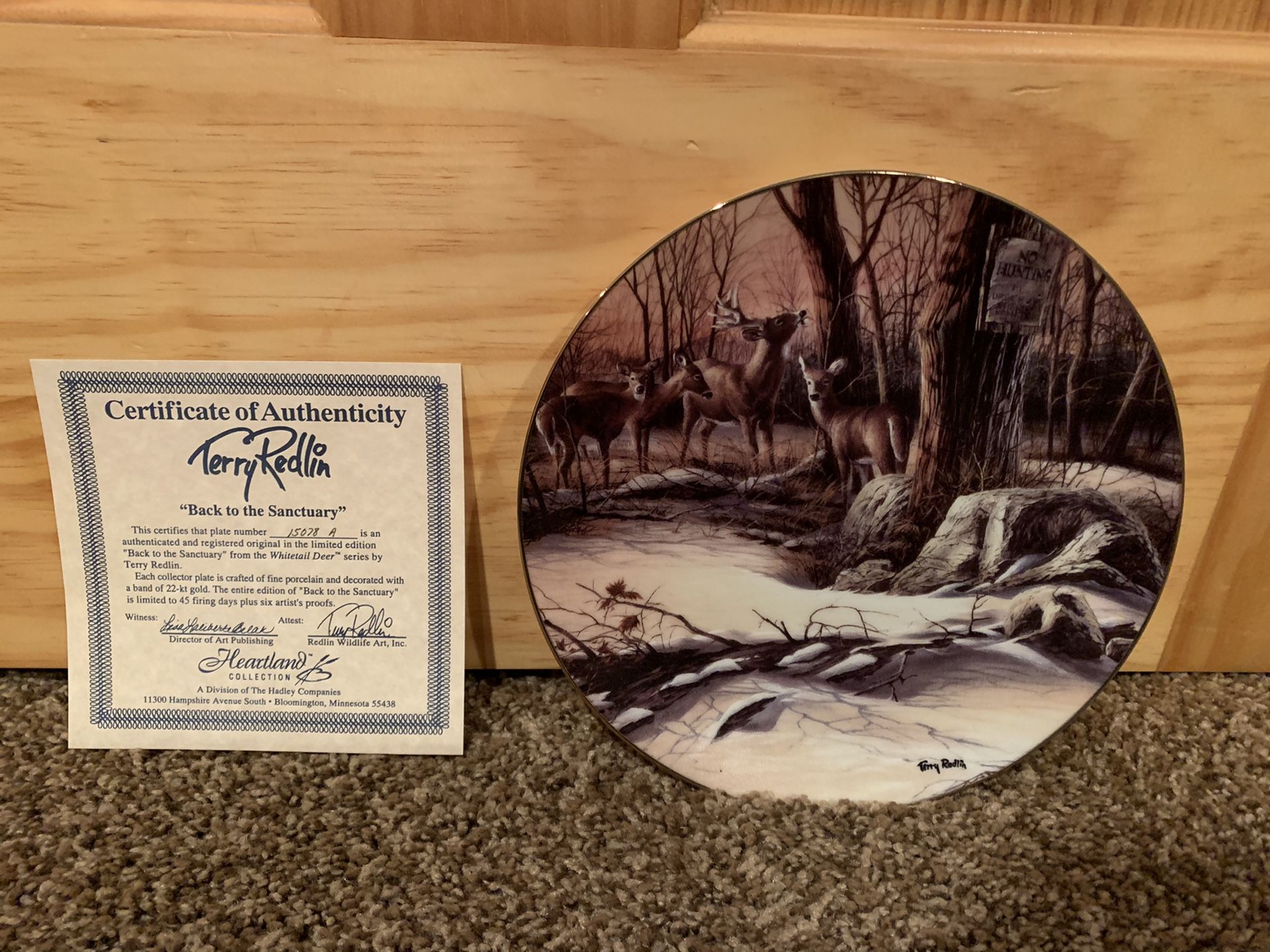 Terry Redlin’s plate - Back to the Sanctuary
