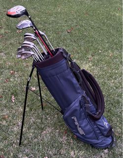 PING G10 golf set (Driver+3w+4i-pw+sw+PING putter+stand bag)