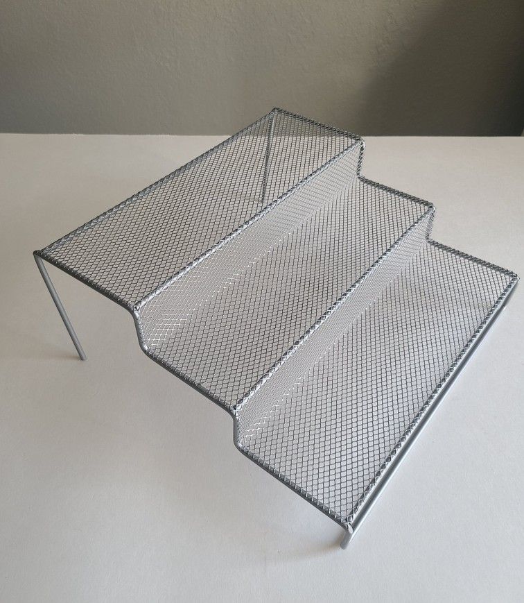Silver Mesh 3-Tier Cabinet & Spice Organizer