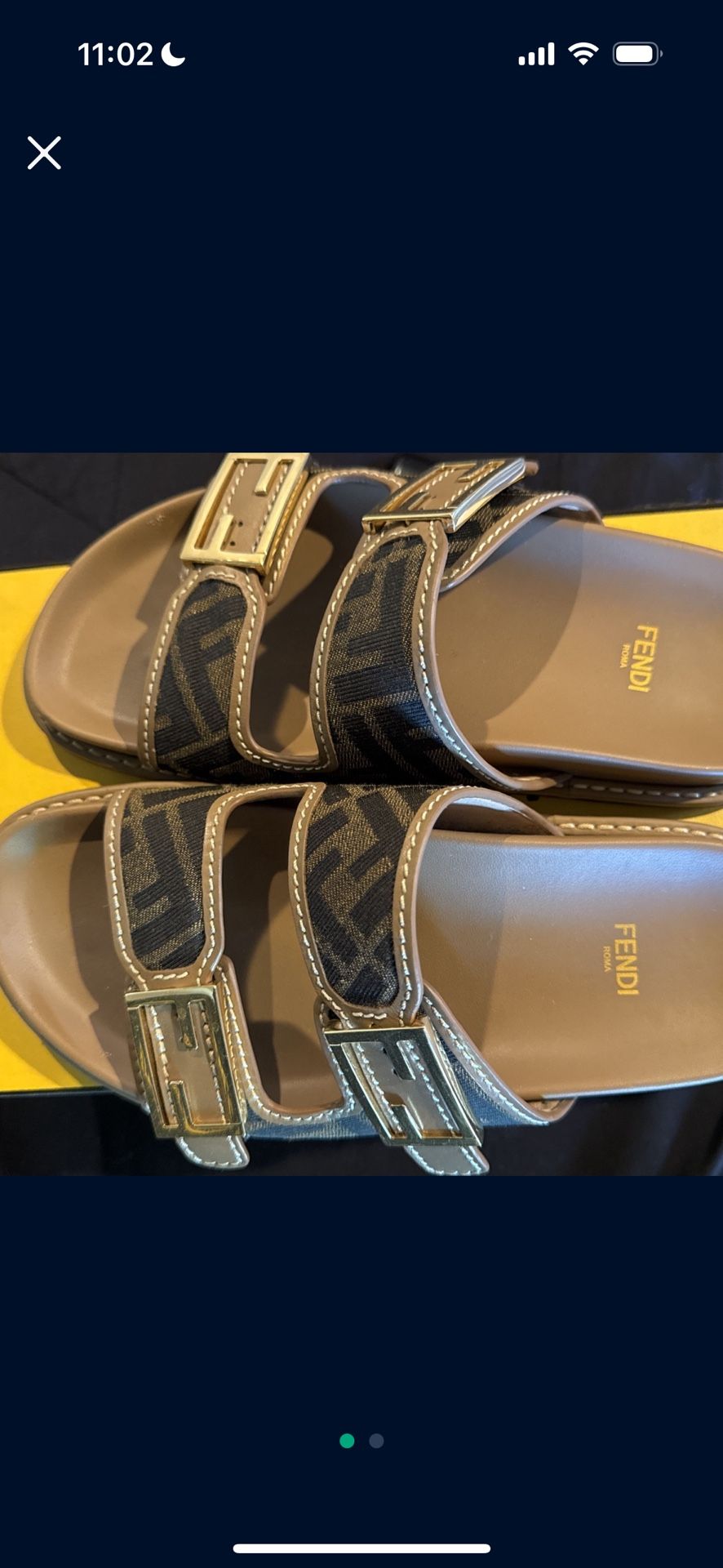 Fendi Baguette Women’s Slides 38 1/2