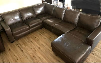 Brown Leather Living Room Set