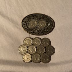 Buffalo Nickel Belt Buckles Vintage