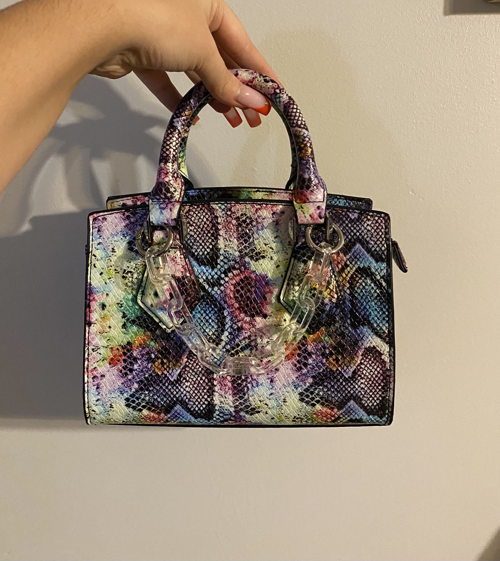 Colorful/Multicolor Snake Print Purse 