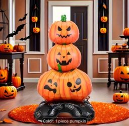 1pc Jumbo Halloween Balloon - Standing Pumpkin Pile, Indoor Outdoor Party