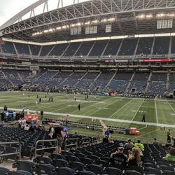 (2) Seahawks Saints Seats 40 Yard Line 9th Row 