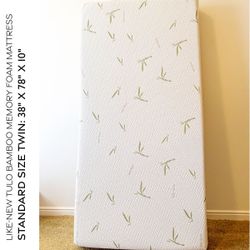BARELY USED/NEW Memory Foam Twin Mattress – (Pick-Up Only)