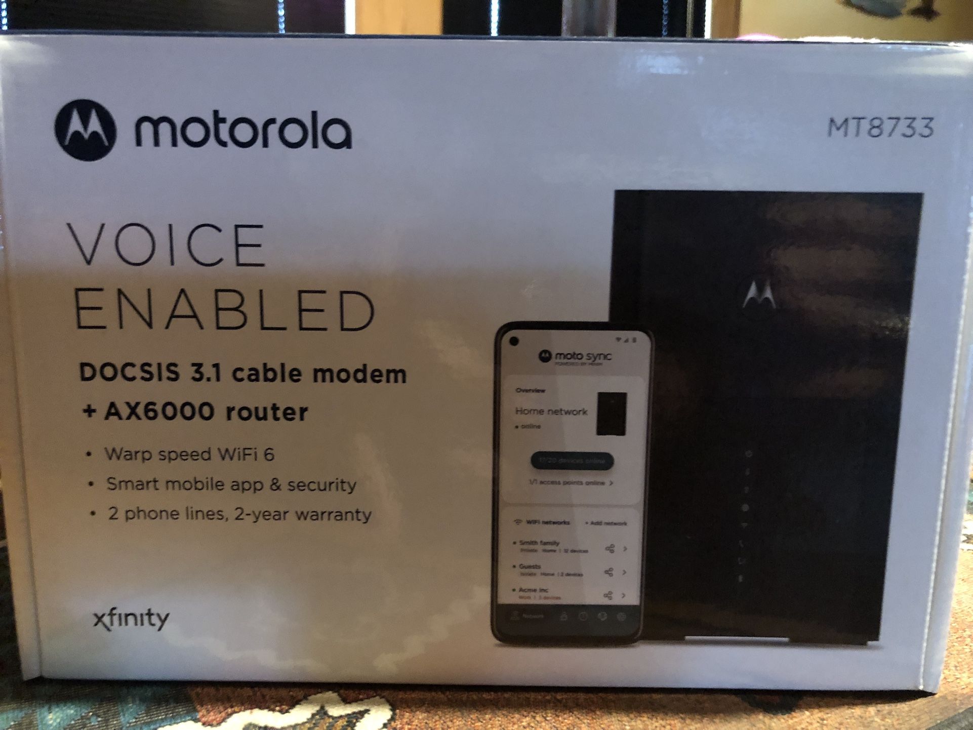 Motorola MT 8733 Voice Enabled Modem Router