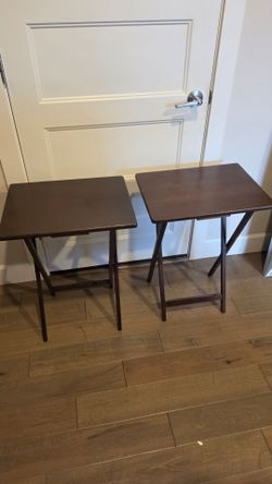 Two folding tv treys
