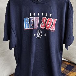 Men's Majestic Boston Red Sox Baseball T-Shirt Size 2XL Blue