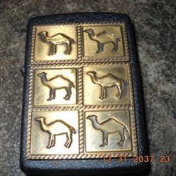 90.00

1994 Zippo Camel Herd Black Crackle Brass Raised Emblem Sealed

