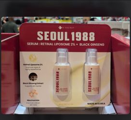 K-SECRET SEOUL 1988 Serum Duo Pack - Retinal Liposome 2% + Black Ginseng (2x 50ml) - New / Sealed - Exp 2029