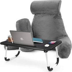 Lumbar Support Chair Pillow With Laptop Table 
