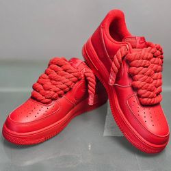  Red Af1 w/ Rope Laces