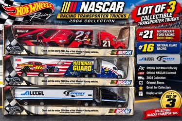 HOT WHEELS NASCAR RACING TRANSPORTER TRUCKS – 2004 COLLECTION 🏁