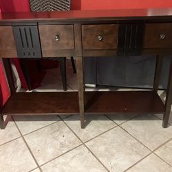 Pier 1 Imports Ashington Mahogany Brown Console Table
