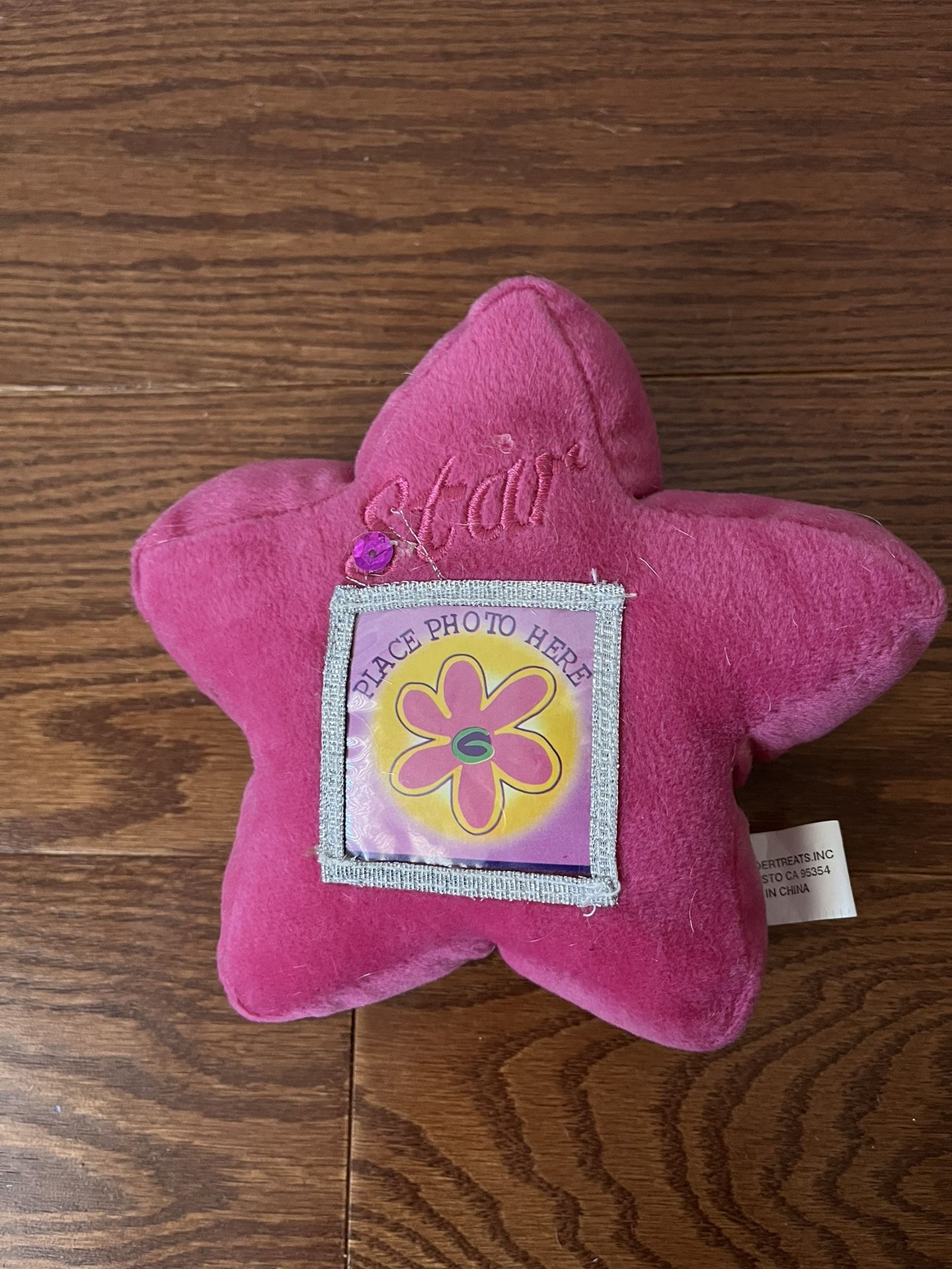 Plush 6 inch pink photo star by Wondertreats Inc.