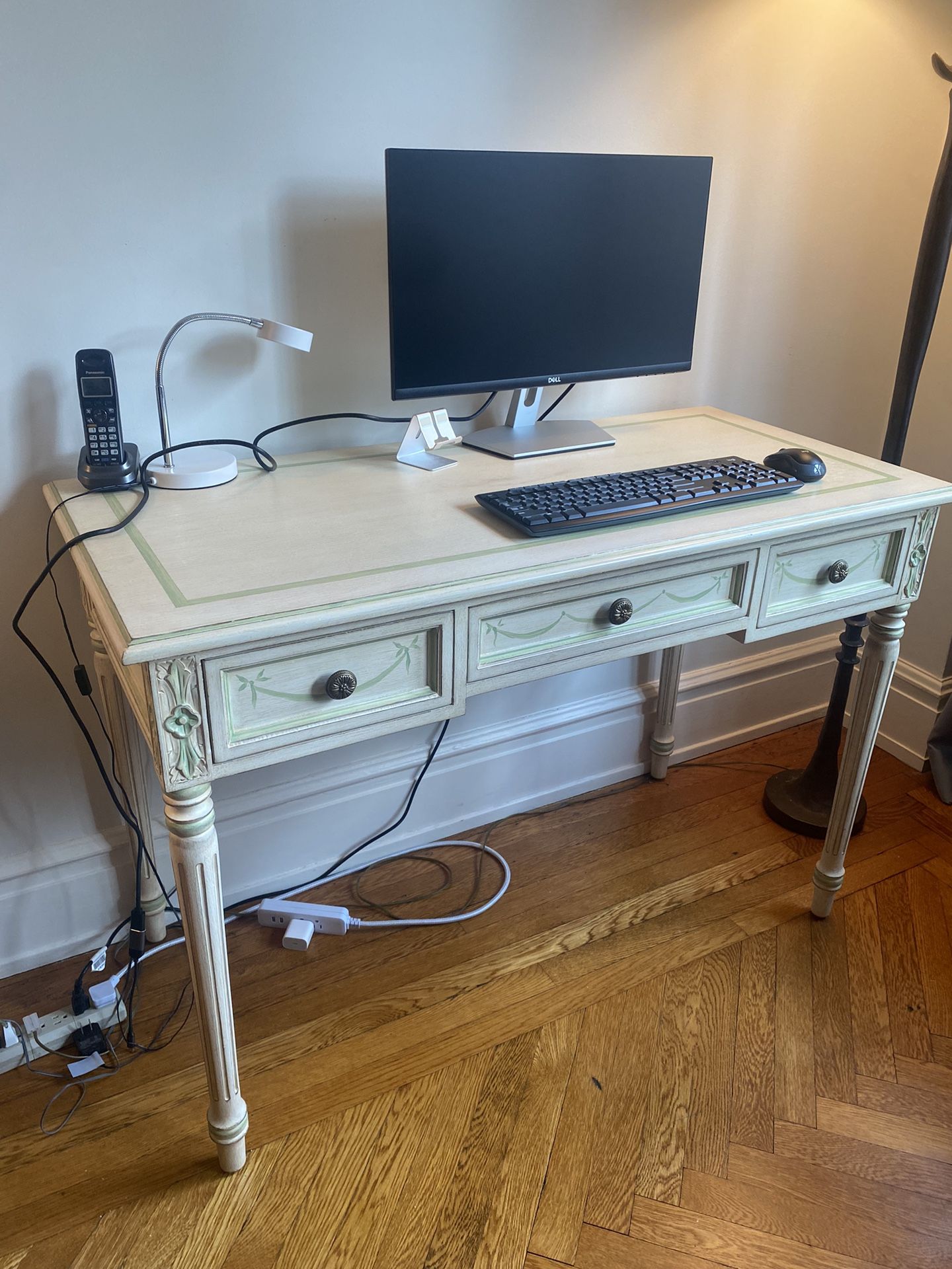 Matching Wooden Desk, Desk Chair And Chest Set