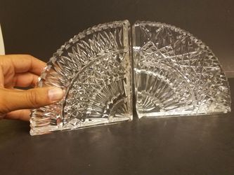 Waterford Crystal rare bookends very sparkly and detailed