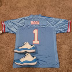 #1 Houston Oilers Warren Moon HOF Jersey XXL OR XL  & Jordan 11s Sz 12 $250