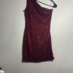 Burgundy Sleeveless Short Dress
