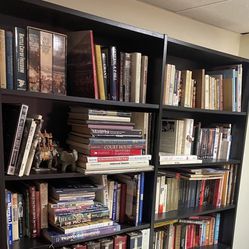Set of 2 - 79” Tall 6 Shelf Bookcase Storage Shelving Wide Bookshelf